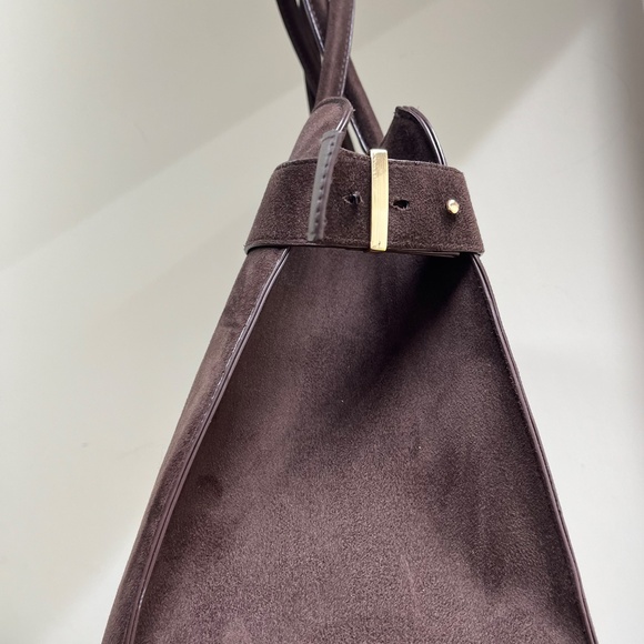 SHOPPER, Vegan Suede, Dark brown - Picture 4 of 8